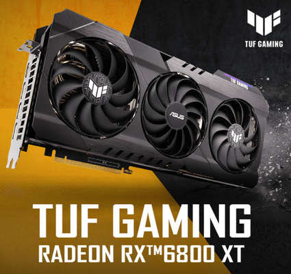 L'estrazione mineraria della carta grafica di Rx 6800xt di rendimento elevato attrezza la carta grafica pungente 16gb 256