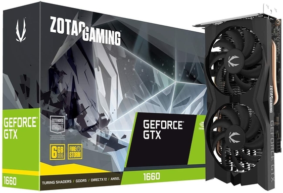 carta grafica di GeForce GTX 1660 6GB GDDR5 di gioco di Rig Graphics Card ZOTAC di estrazione mineraria 192Bit