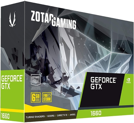 carta grafica di GeForce GTX 1660 6GB GDDR5 di gioco di Rig Graphics Card ZOTAC di estrazione mineraria 192Bit