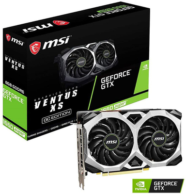 Carta grafica eccellente di 1660s DVI della carta grafica di GeForce GTX 1660 di gioco di MSI